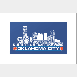 Oklahoma City Basketball Team 23 Player Roster, Oklahoma City City Skyline Posters and Art